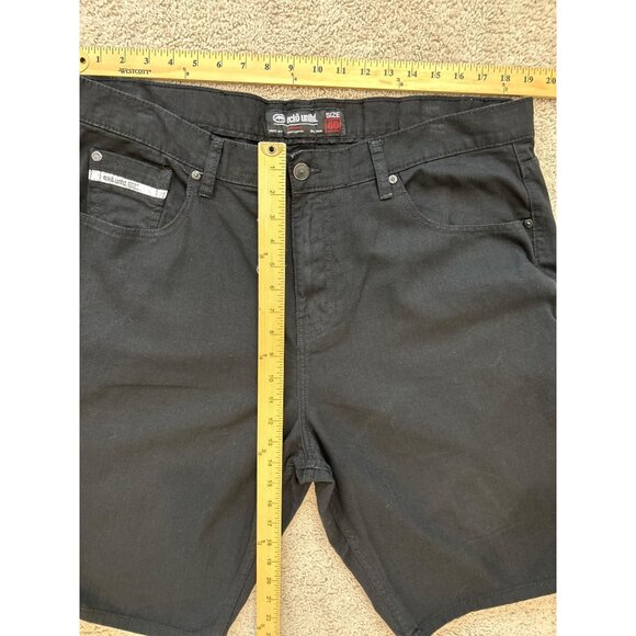 ECKO UNLTD~  Mens Black Denim Shorts Size 40 Relaxed Fit Cotton/Polyester - Picture 10 of 11